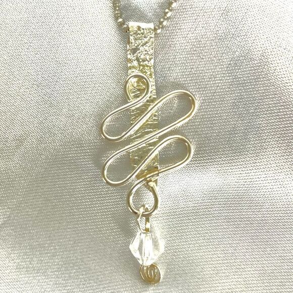 BO# 925 Silver Matching Chain Pendant & Earrings - Picture 8 of 12